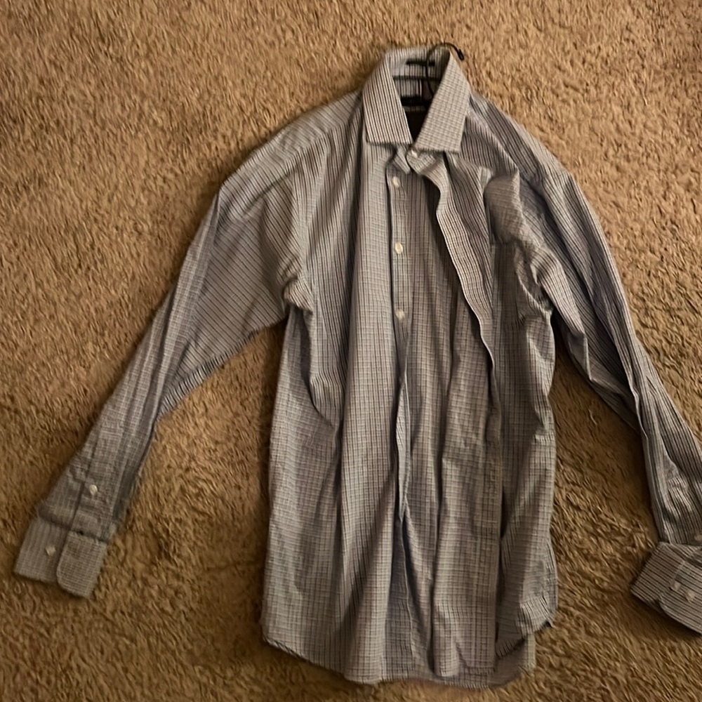 Tommy Hilfiger blue gingham shirt size medium, good condition
